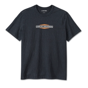 Men's Stacked Bar & Shield Slub Tee - Harley Black