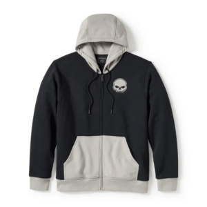 Willie G Skull Colorblock Zip