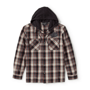 Metal Bound Long Sleeve Hooded Shirt