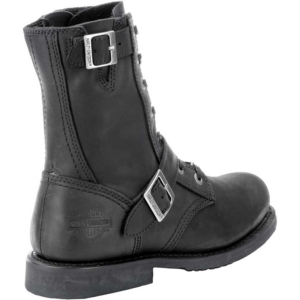 Men's Ranger Black 8-Inch Leather Boots, Side Buckles - Image 4