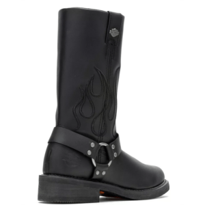 Men's Hustin Black Motorcycle Harness Boots - Image 4
