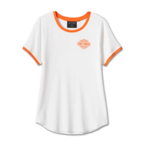 Women's Screamin' Eagle Ringer Tee - Bright White