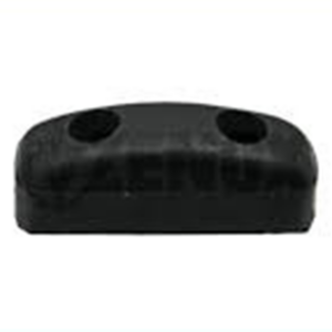 Black rectangular plastic piece with two round, recessed holes on top.