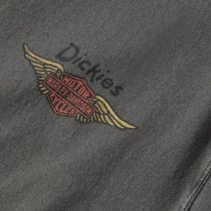 Dark fabric with an embroidered Harley‑Davidson winged shield logo.