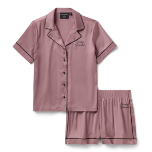 Women's Satin Short Set - Nostalgia Rose