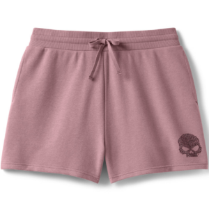 Women's Willie G Skull Bling Shorts - Nostalgia Rose