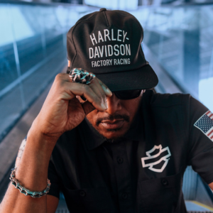 Factory Racing Twill Baseball Cap - Harley Black - Image 3