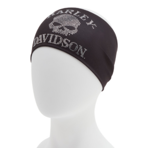 Women's Willie G Bling Skull Headband - Harley Black