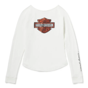 Women's Essential Bling Keyhole Henley - Cloud Dancer - Image 3