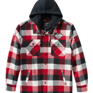 Harley-Davidson Shirt Jacket Traveler Hooded Plaid red/black