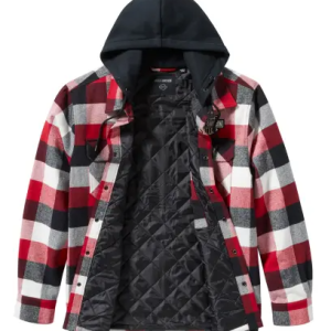 Harley-Davidson Shirt Jacket Traveler Hooded Plaid red/black - Image 3