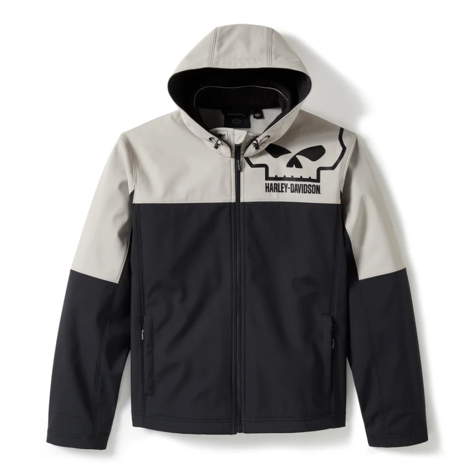 ◇Harley Davidson◇ Pigment Dying Two Wheels Hoodie Ivory HH