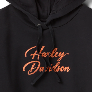 Women's Essential Bling Pullover Hoodie - Harley Black - Image 5