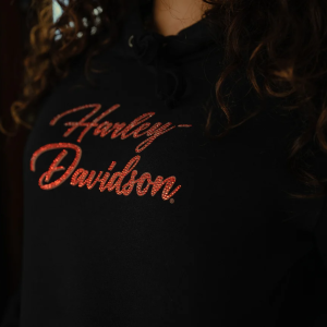 Women's Essential Bling Pullover Hoodie - Harley Black - Image 3