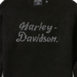 Women's Metallic Script Intarsia Sweater - Image 3