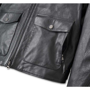 Harley-Davidson® Men's Layering System Captains Leather Jacket - Black - Image 3