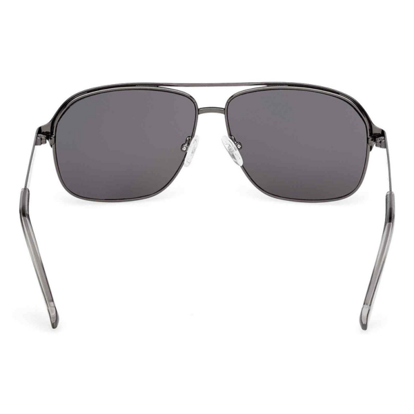 Hm00012-20c C | Harley-davidson® Online Metal-framed sunglasses with dark gray lenses, facing forward and showing nose pads.
