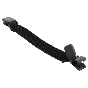 Black woven strap with two plastic connector housings at each end, likely a cable management or harness strap for securing connectors while routing cables.