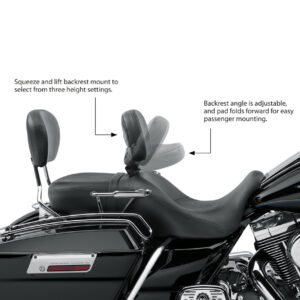 Share Adjustable Rider Backrest | Harley-davidson® Online share Adjustable Rider Backrest